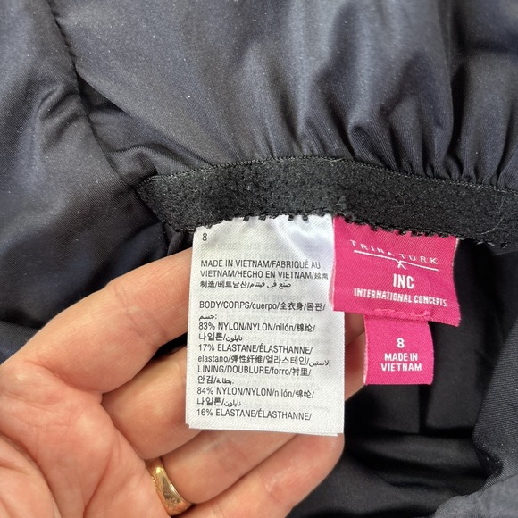 Trina Turk Swimsuit Womens 8 Off Shoulder Ruffle One Piece Vacation Beach Resort - Picture 5 of 6